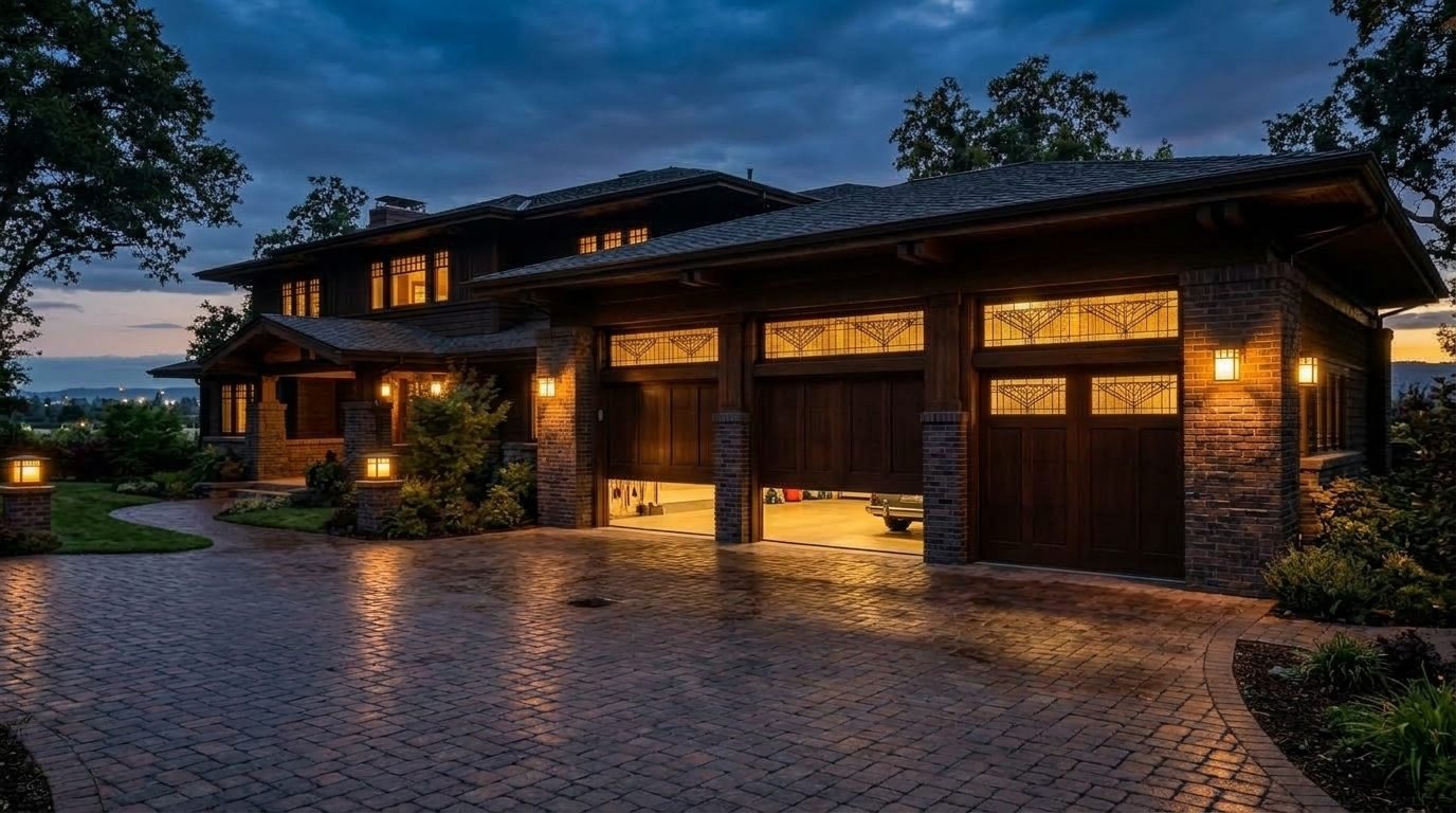 Matias Direct Garage Door Overhead Garage Door Gliding Open in Tomball, TX